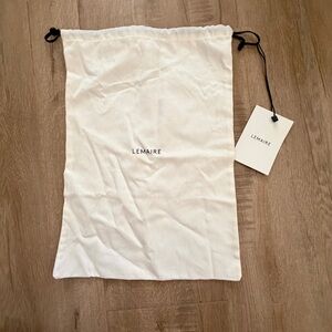 NEW Lemaire Drawstring Dust Bag With Tag For Thin Belt Or Hand Bag, 16” X 11.5”